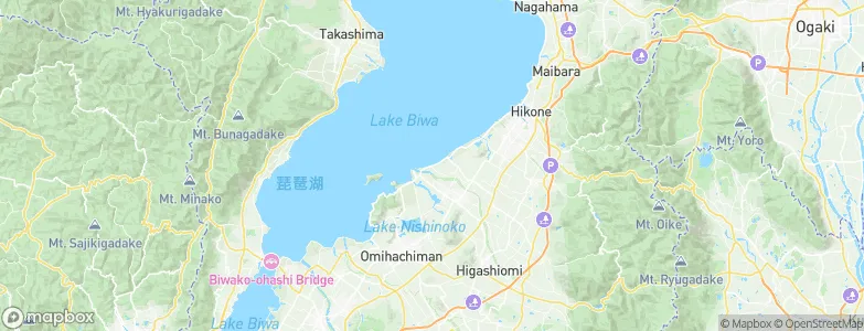 Shiga Prefecture, Japan Map