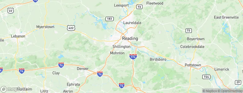 Shillington, United States Map