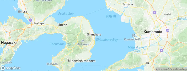 Shimabara, Japan Map