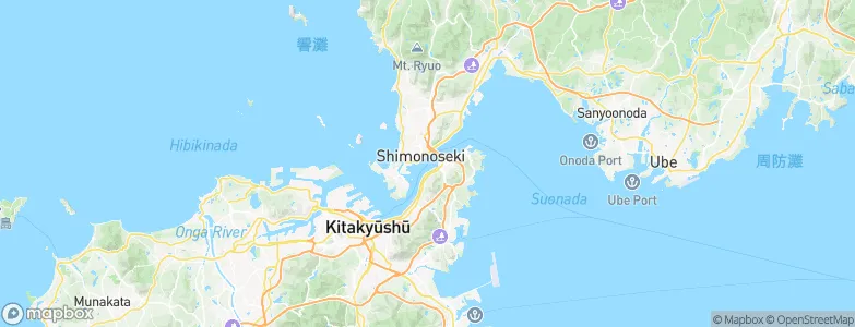 Shimonoseki, Japan Map