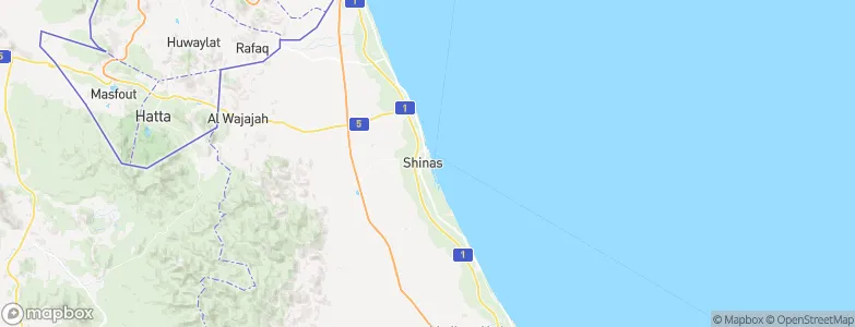 Shināş, Oman Map