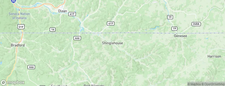 Shinglehouse, United States Map