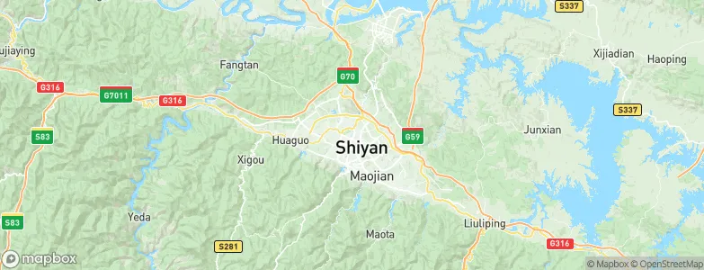 Shiyan, China Map