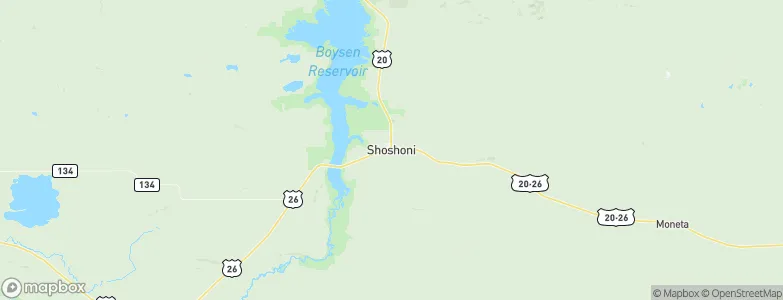 Shoshoni, United States Map