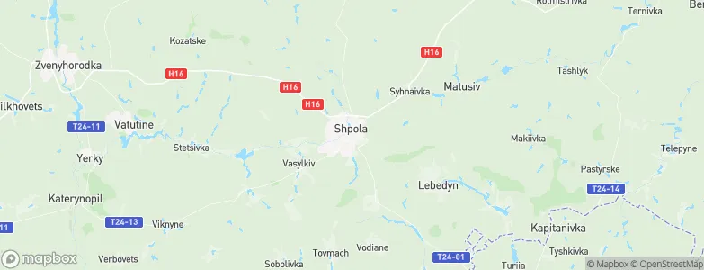 Shpola, Ukraine Map
