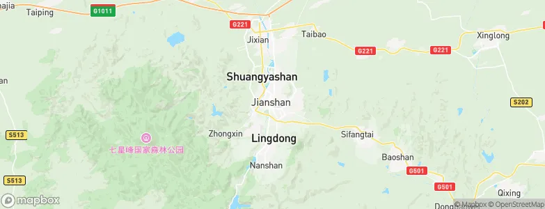 Shuangyashan, China Map
