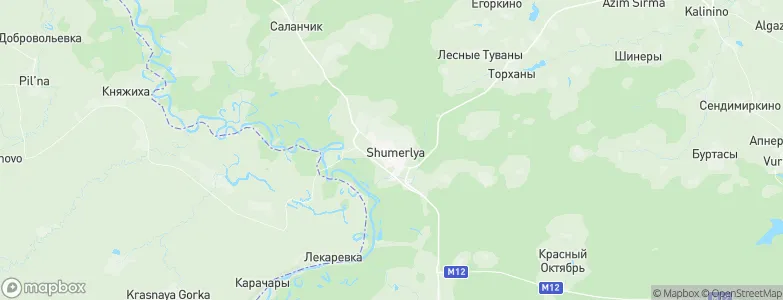 Shumerlya, Russia Map