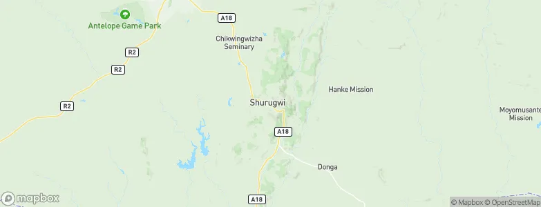 Shurugwi, Zimbabwe Map
