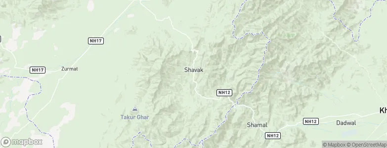 Shwāk, Afghanistan Map