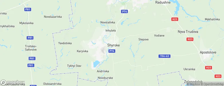 Shyroke, Ukraine Map