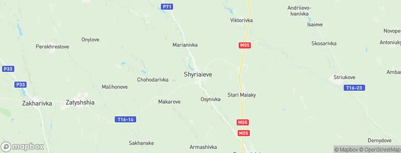 Shyryayeve, Ukraine Map