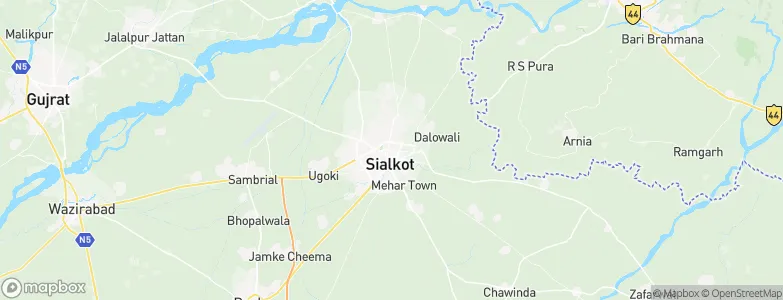 Siālkot, Pakistan Map