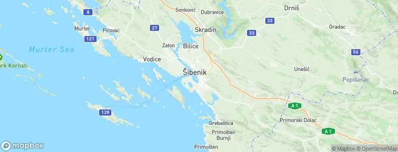 Šibenik, Croatia Map