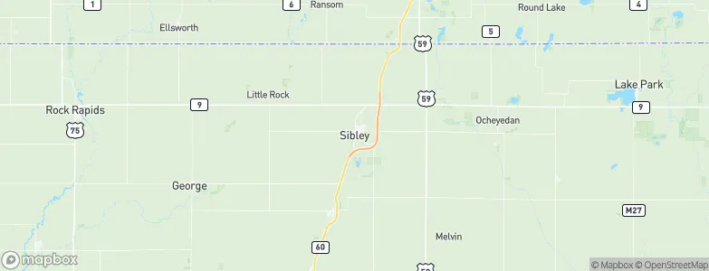 Sibley, United States Map