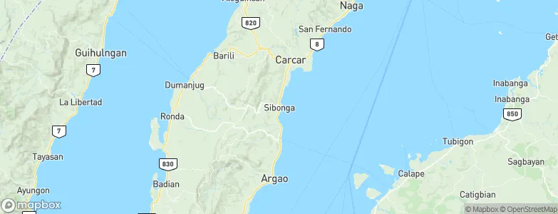 Sibonga, Philippines Map