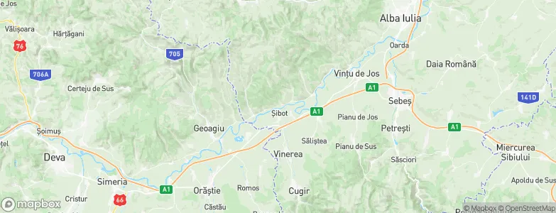 Şibot, Romania Map