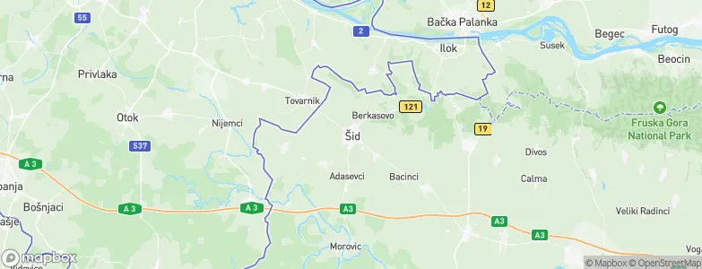 Šid, Serbia Map