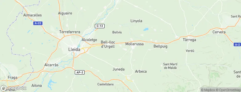 Sidamon, Spain Map