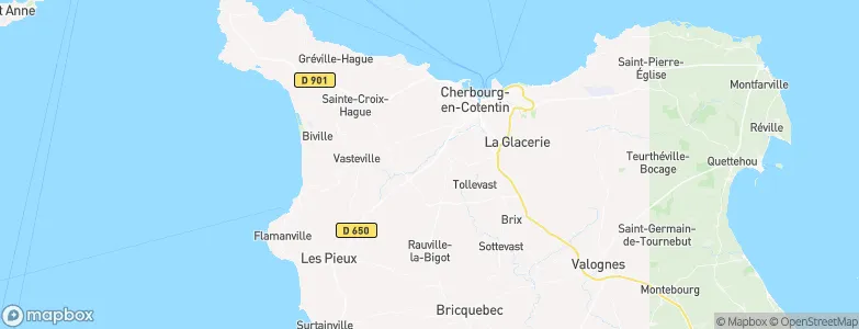 Sideville, France Map