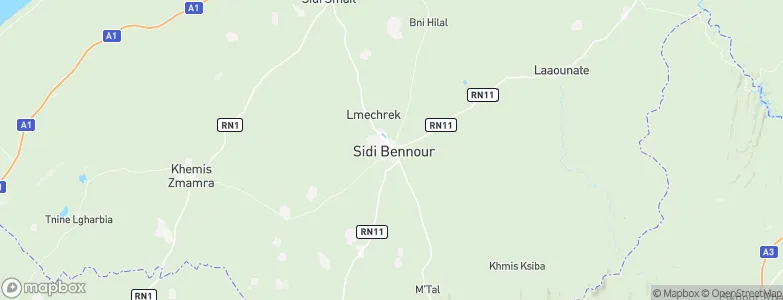 Sidi Bennour, Morocco Map