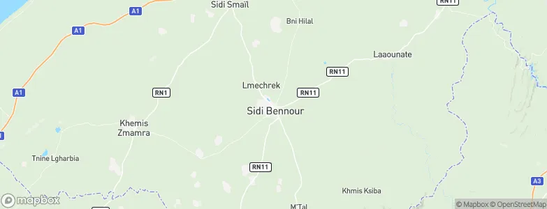Sidi Bennour, Morocco Map