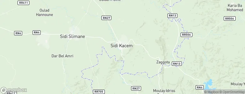 Sidi Kacem, Morocco Map