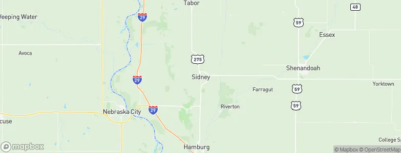 Sidney, United States Map