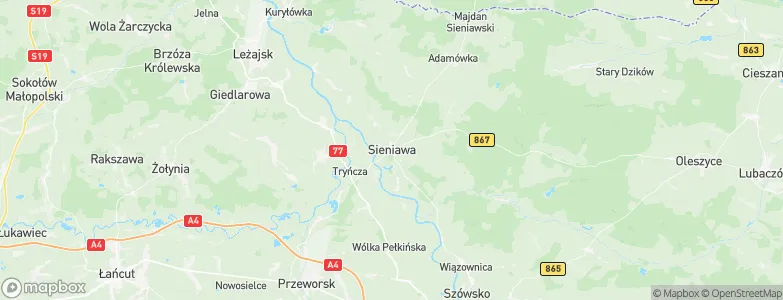 Sieniawa, Poland Map