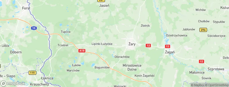Sieniawa Żarska, Poland Map