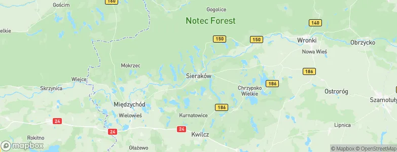 Sieraków, Poland Map