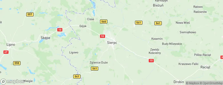 Sierpc, Poland Map