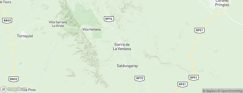 Sierra de la Ventana, Argentina Map