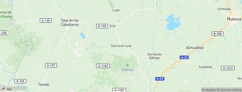 Sierra de Luna, Spain Map