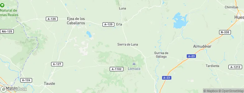 Sierra de Luna, Spain Map