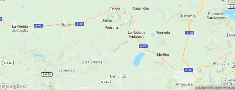 Sierra de Yeguas, Spain Map