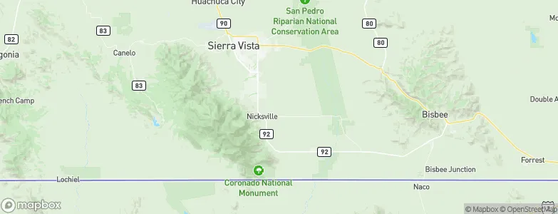 Sierra Vista Southeast, United States Map