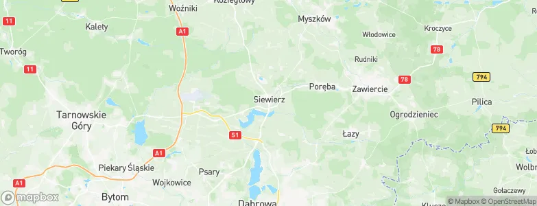 Siewierz, Poland Map