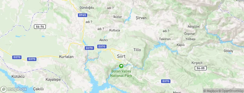 Siirt Province, Turkey Map