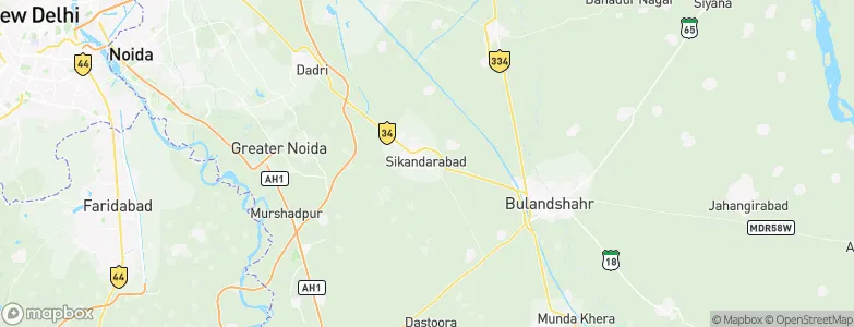 Sikandrabad, India Map