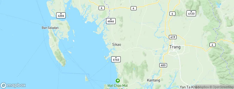 Sikao, Thailand Map