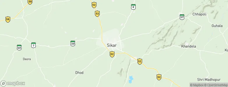 Sīkar, India Map