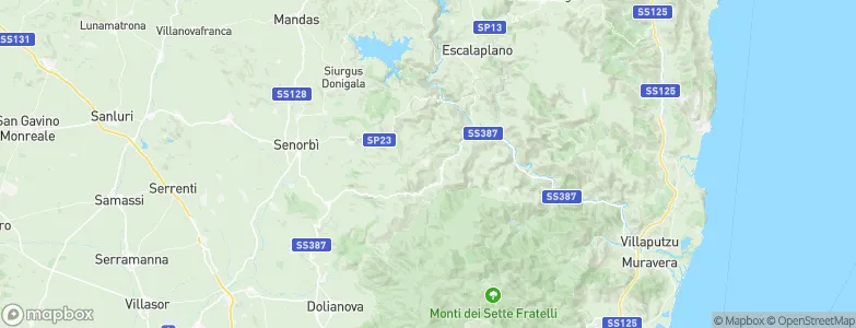 Silius, Italy Map
