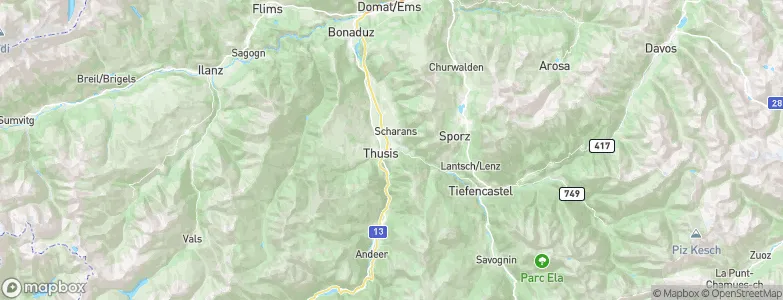 Sils im Domleschg, Switzerland Map
