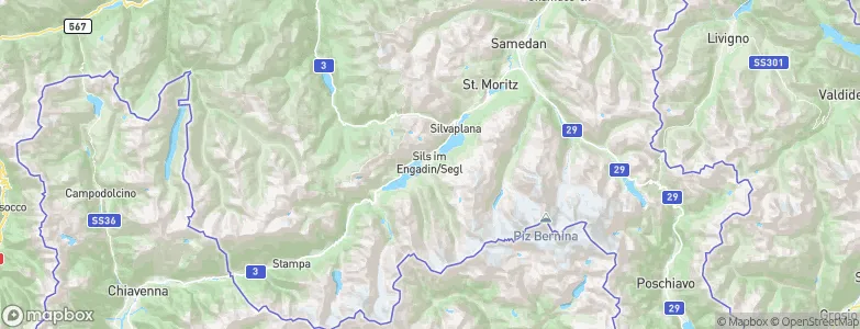 Sils-Segl Maria, Switzerland Map