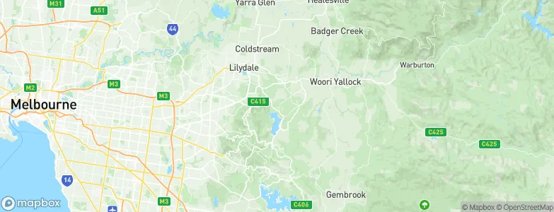 Silvan, Australia Map