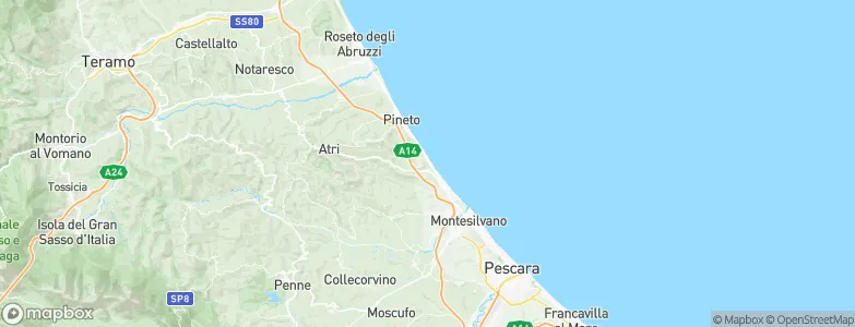 Silvi Paese, Italy Map