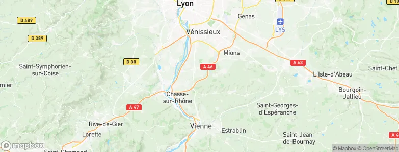 Simandres, France Map
