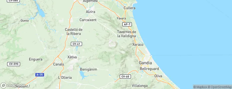 Simat de la Valldigna, Spain Map