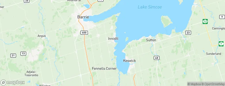 Simcoe Beach, Canada Map