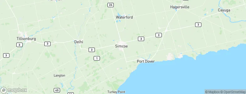 Simcoe, Canada Map